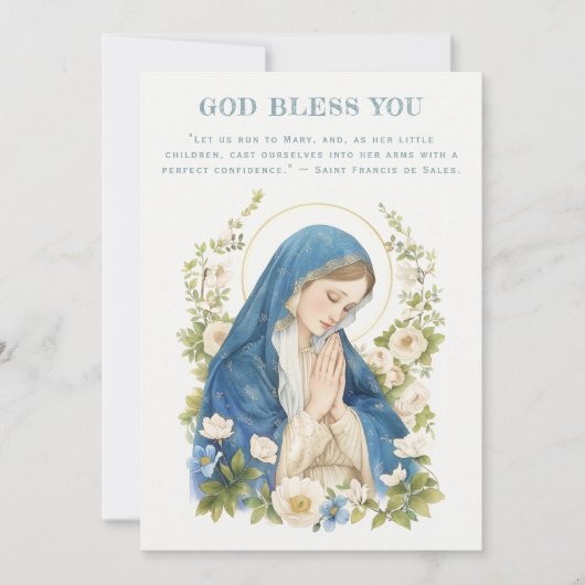 Spiritueel citaat van Catholic Blessed Mary Floral (Voorkant)