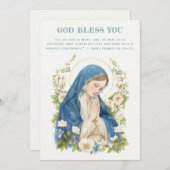 Spiritueel citaat van Catholic Blessed Mary Floral (Voorkant / Achterkant)