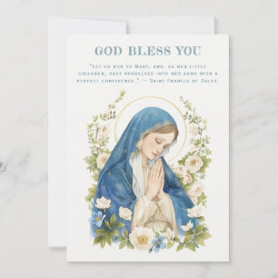 Spiritueel citaat van Catholic Blessed Mary Floral