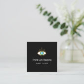 Spiritueel Derde Oog-Logo Visitekaartje (Staand voorkant)