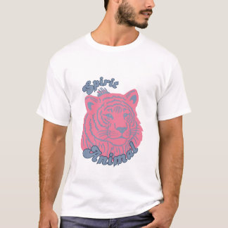 Spiritueel Dier Tijger: Vintage Retro Stijl T-shirt