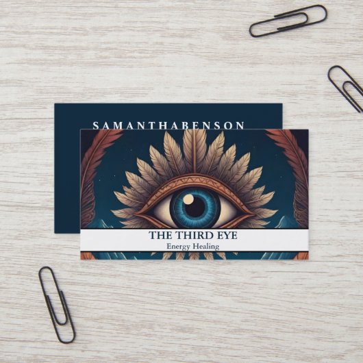 Spiritueel Energie Heiler Reiki Visitekaartje (Voorkant / Achterkant in situ)