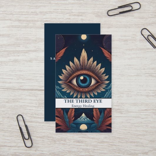 Spiritueel Energie Heiler Reiki Visitekaartje (Voorkant / Achterkant in situ)