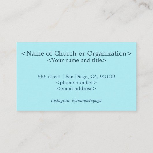 Spiritueel Galaxy Blue Visitekaartje (Achterkant)