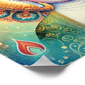 Spiritueel Gautam Boeddha kunstwerk Poster (Hoek)