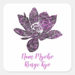 Spiritueel Gedeeltelijk Paarse Lotus Bloemnaam Myo Vierkante Sticker