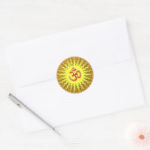 Spiritueel gegevensontwerp ronde sticker (Envelop)