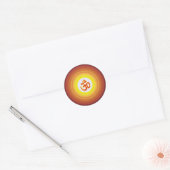 Spiritueel gegevensontwerp ronde sticker (Envelop)