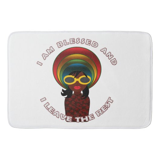 Spiritueel Gezegend Gelukkig Badmat (Voorkant)