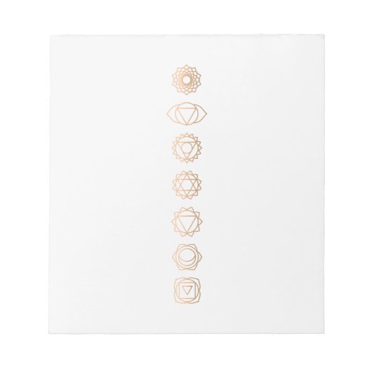 Spiritueel Gold Chakras Notitieblok (Voorkant)