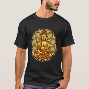 Spiritueel Goud Boeddha Boeddhisme Zen Mandala Yog T-shirt
