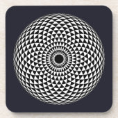 Spiritueel grijs wit mandala geometrisch oosters bier onderzetter (Voorkant)