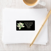 Spiritueel groen Lotus Flower-adres Etiket (Insitu)