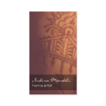 Spiritueel Henna Mendhi Buddhist Namecard verticaa