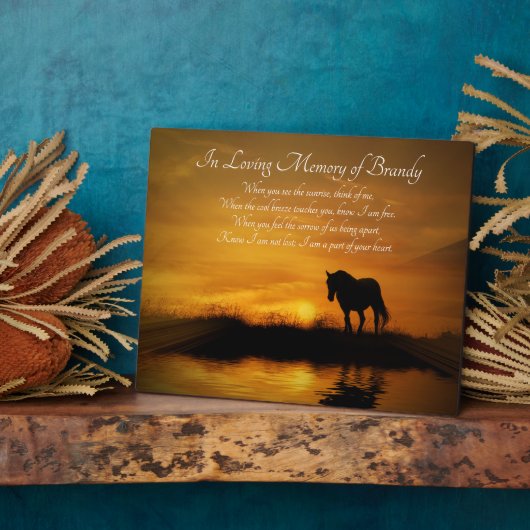 Spiritueel Horse Memorial - Aangepaste naamplaatje Fotoplaat (Zijkant)
