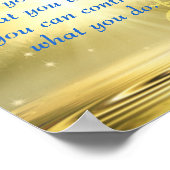 Spiritueel Inspirerend Citaat Blauw & Goud Poster (Hoek)