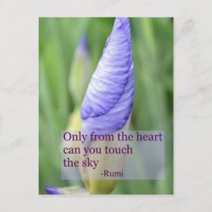 Spiritueel Iris Inspirerend Rumi Quote Briefkaart