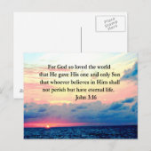 SPIRITUEEL JOHN 3:16 FOTO BRIEFKAART (Voorkant / Achterkant)