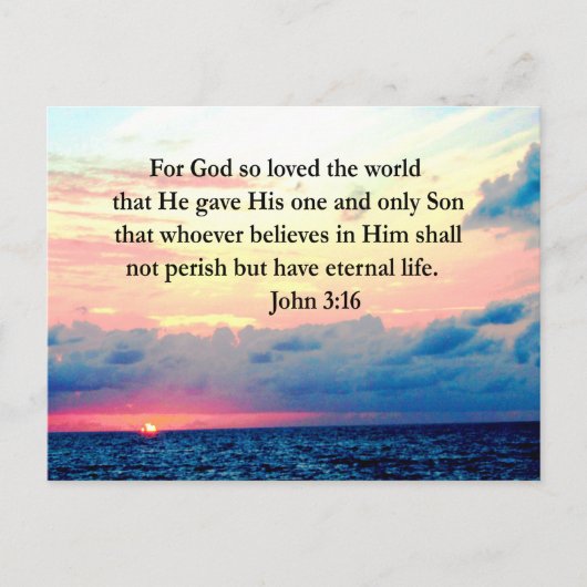 SPIRITUEEL JOHN 3:16 FOTO BRIEFKAART (Voorkant)