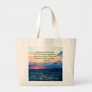 SPIRITUEEL JOHN 3:16 FOTO GROTE TOTE BAG