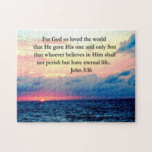 SPIRITUEEL JOHN 3:16 FOTO LEGPUZZEL (Horizontaal)