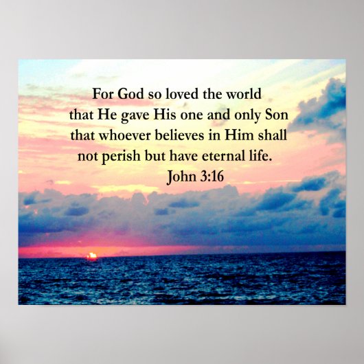 SPIRITUEEL JOHN 3:16 FOTO POSTER (Voorkant)