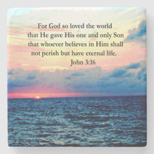 SPIRITUEEL JOHN 3:16 FOTO STENEN ONDERZETTER