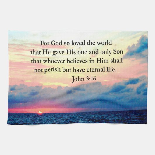 SPIRITUEEL JOHN 3:16 FOTO THEEDOEK (Horizontaal)