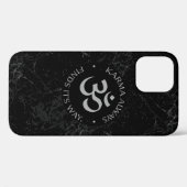 Spiritueel Karma Om Design – Mindfulness Collectie Case-Mate iPhone Case (Achterkant (horizontaal))