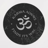 Spiritueel Karma Om Design – Mindfulness Collectie Labels (Design 2)