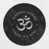 Spiritueel Karma Om Design – Mindfulness Collectie Labels (Design 1)