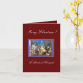 Spiritueel kerstboeket kaart (Gele Bloem)