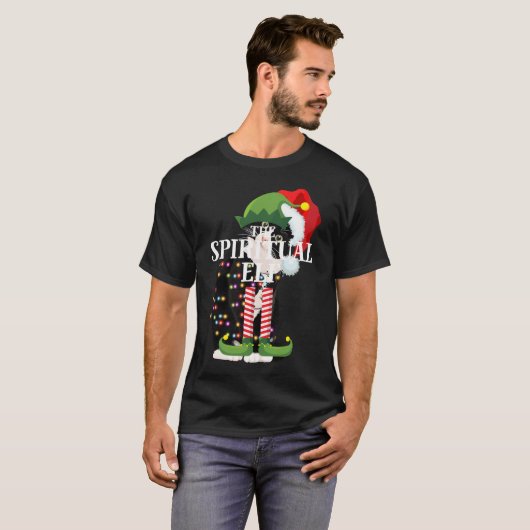 Spiritueel kerstdeel Elf Matching Family Group T-shirt (Voorkant volledig)