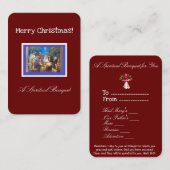 Spiritueel kerstfeest Bouquet Informatiekaartje (Voorkant / Achterkant)