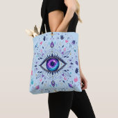 Spiritueel kosmisch ontwerp tote bag (Dichtbij)