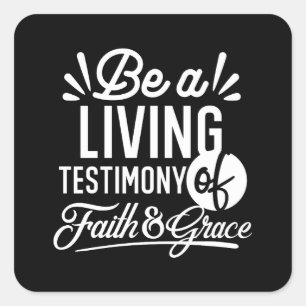Spiritueel Leven Getuigenis Geloof en Genade Citaa Vierkante Sticker