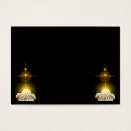 Spiritueel licht in de aangestoken handen visitekaartjes