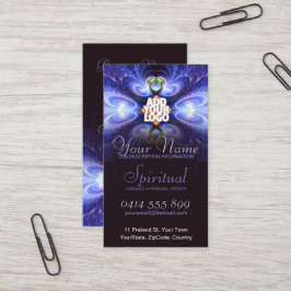 Spiritueel lichtfractal met Logo Visitekaartje