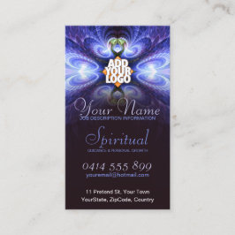 Spiritueel lichtfractal met Logo Visitekaartje