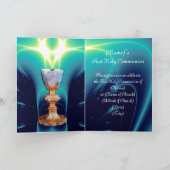 SPIRITUEEL LIGHT 1st Heilige Communie / Christenin Bedankkaart (Binnen)