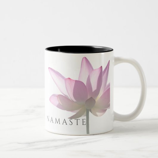 ©Spiritueel Light Namaste Pink Lotus Custom Tweekleurige Koffiemok (Rechts)