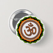Spiritueel Lotus Om Design Ronde Button 5,7 Cm (Voorkant /achterkant)