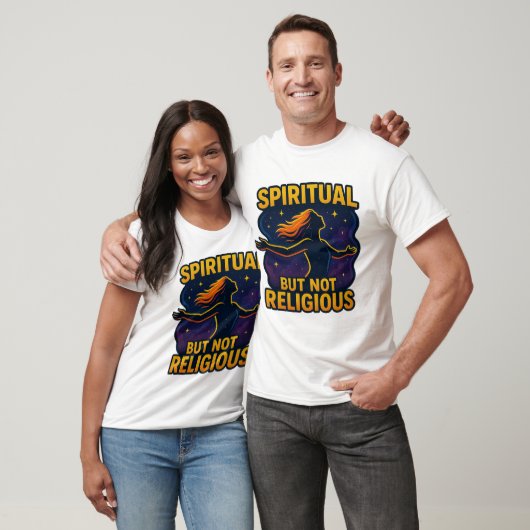 "Spiritueel maar niet religieus" – Kosmische vrije T-shirt (Unisex)