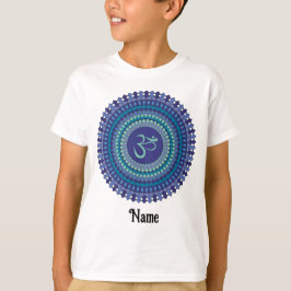 Spiritueel Mandala Om Paars Aqua Blue Gepersonalis T-shirt