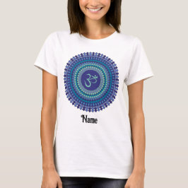 Spiritueel Mandala Om Paars Aqua Blue Gepersonalis T-shirt