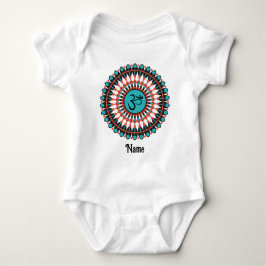 Spiritueel Mandala Om Symbol Turquoise Gepersonali Romper
