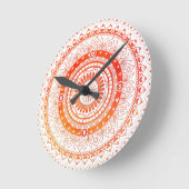 Spiritueel Mandala Oranje Geel Ronde Klok (Hoek)