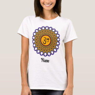 Spiritueel Mandala Yoga Om Peacock Gepersonaliseer T-shirt