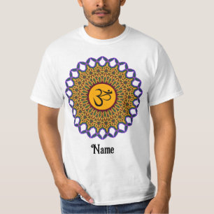 Spiritueel Mandala Yoga Om Peacock Gepersonaliseer T-shirt