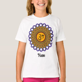 Spiritueel Mandala Yoga Om Peacock Gepersonaliseer T-shirt